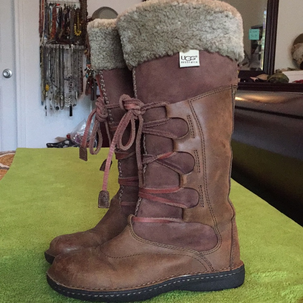 Tall Leather Ugg boot